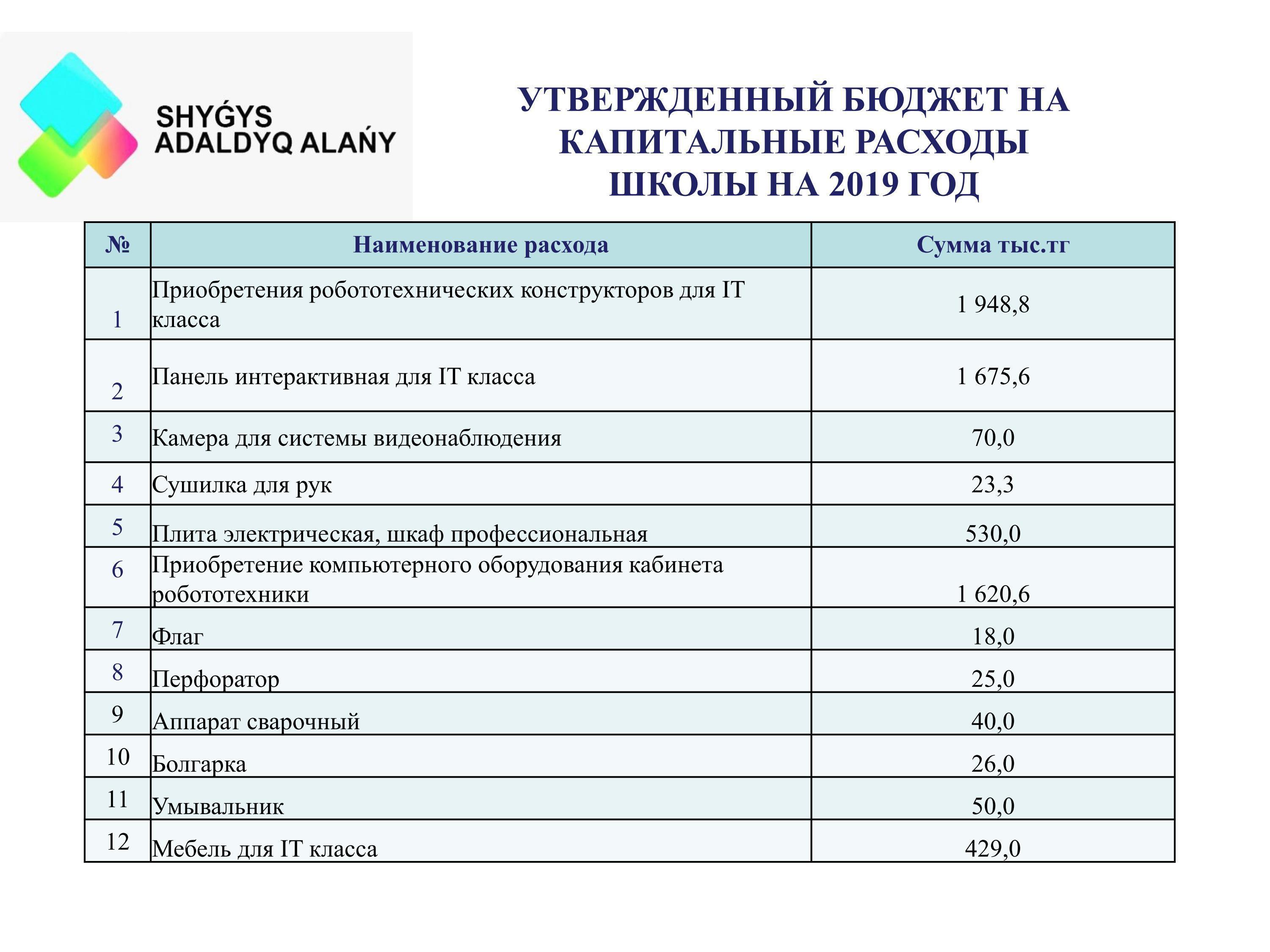 Твой школьный бюджет проект