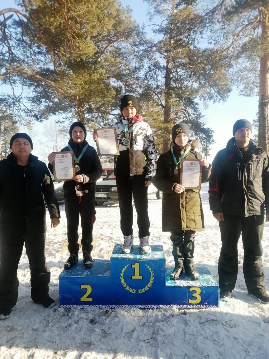 Участие в открытом первенстве КГУ "ДЮСШ Бородулихинского района" УФК и С ВКО по лыжным гонкам, посвященному 30-летию Независимости Республики Казахстан